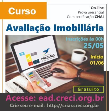 Abertas as inscrições para o curso EAD de Avaliação Imobiliária. É gratuito.