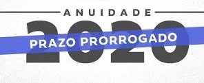 Prazo do pagamento da anuidade 2020 é prorrogado