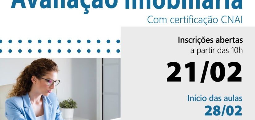 Nova turma para o curso de Avaliação Imobiliária