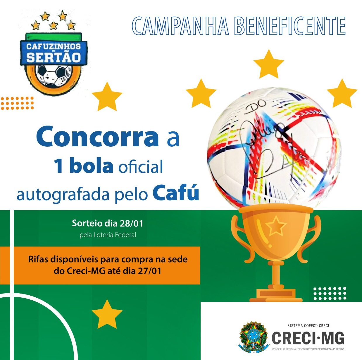 Você quer ganhar uma bola da Copa oficial autografada pelo Cafu?
