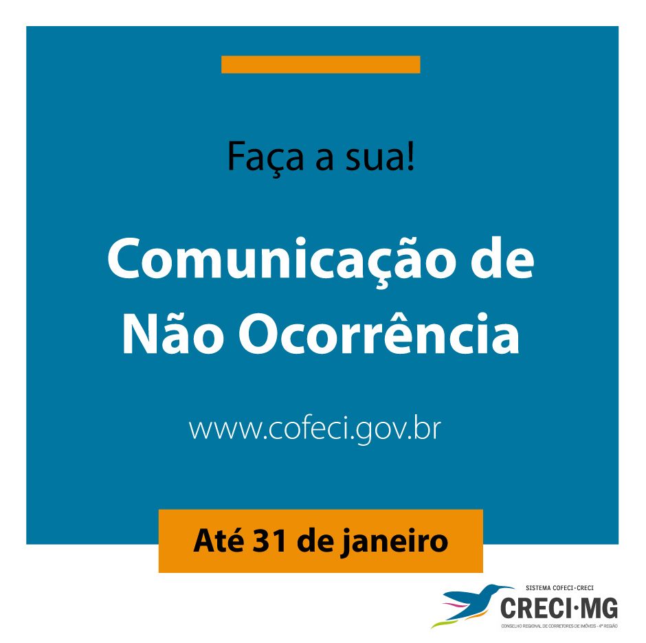 31 de janeiro é o prazo para entrega da Comunicação de Não Ocorrência